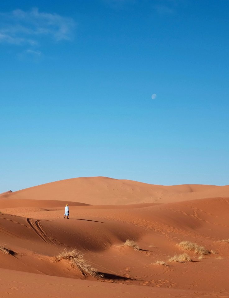 Sahara desert, Moon, Desert
