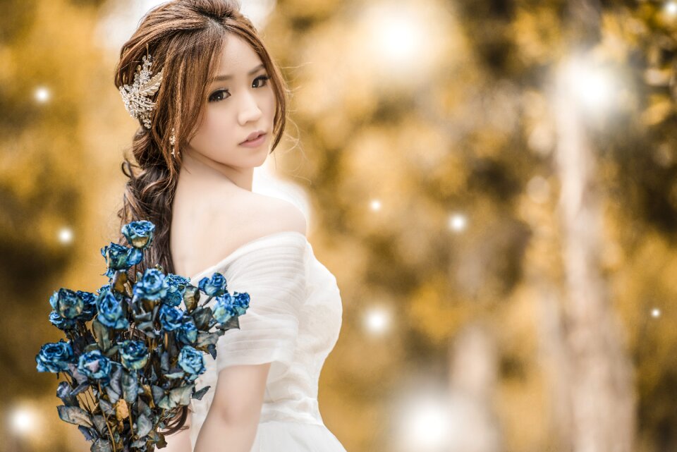 White dress bride wedding
