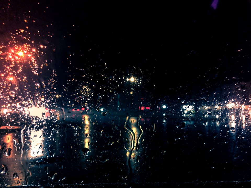 Window, Cross process, Rain