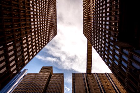 low angle photo of high-rise building