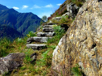 Rock stairs hiking photo