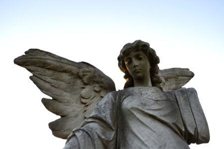 Statue, Sky, Angel photo