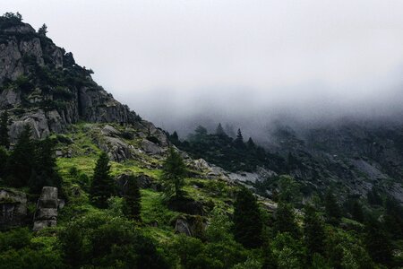 Landscape clouds pass