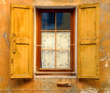 photo of brown wooden window open photo