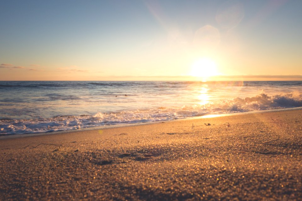 photography of seashore during sunset