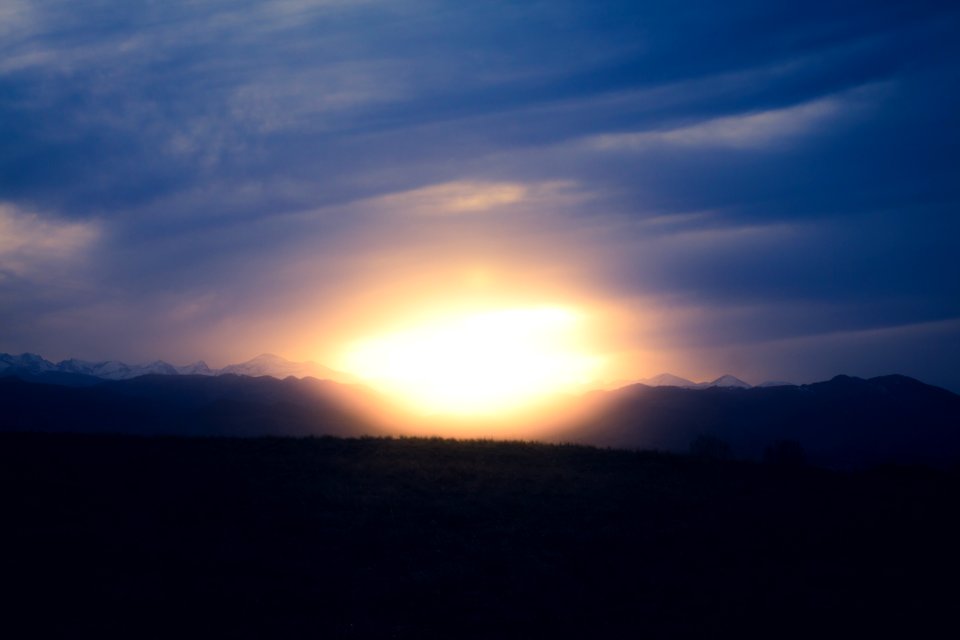 silhouette photography of mountain