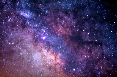 The stars and galaxy as seen from Rocky Mountain National Park.