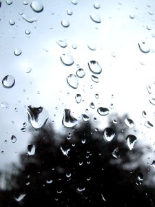 Rain, Glass, Drops