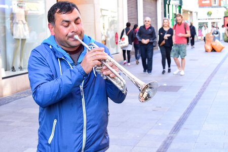 City street artist music photo