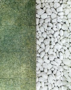 white pebble lot collage