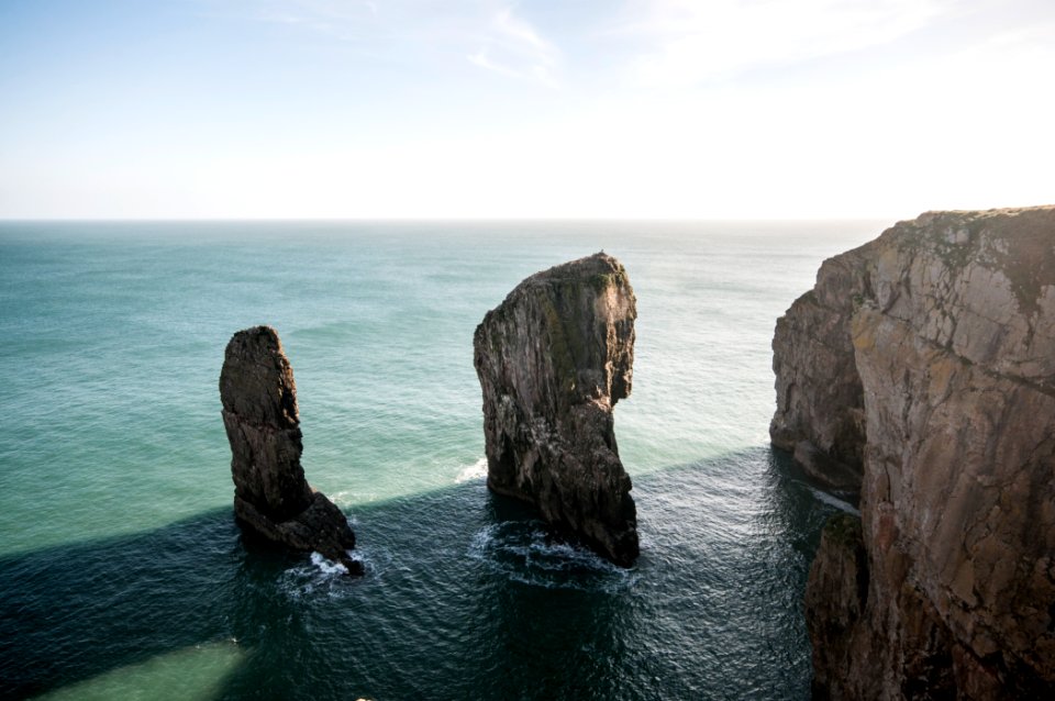 rock formation on ocean