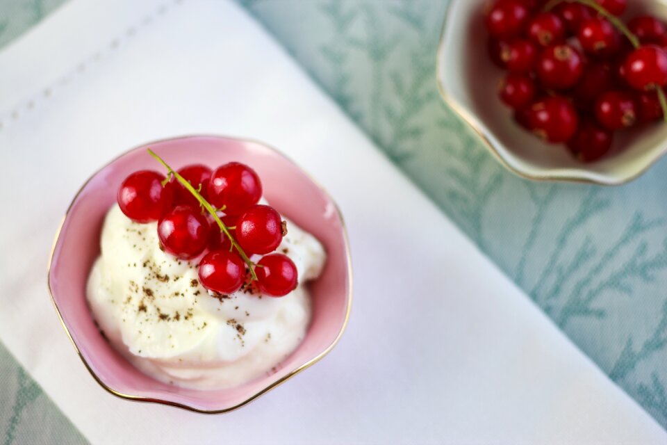 Close up red currant red