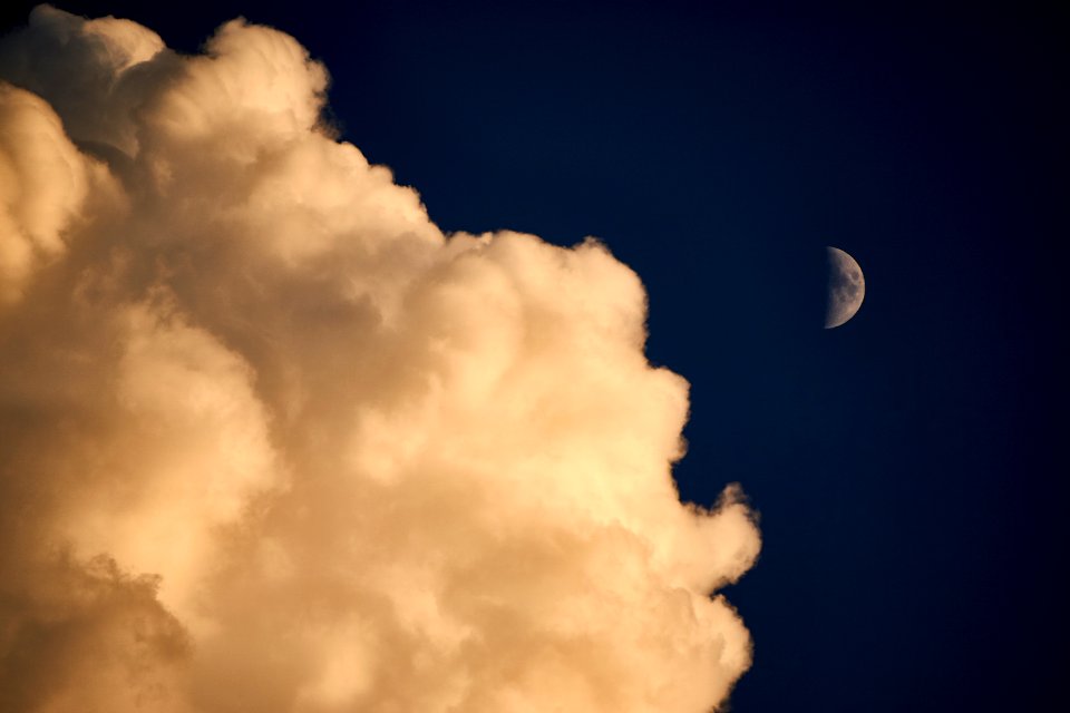 Cloud, Clouds, Moon