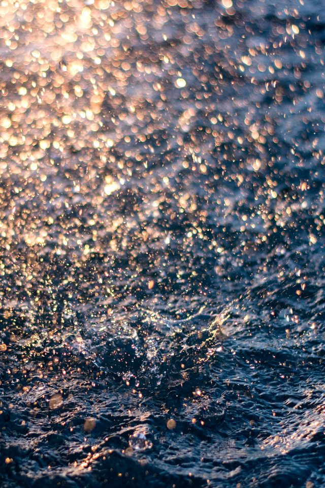 Glitter, Water, Bokeh