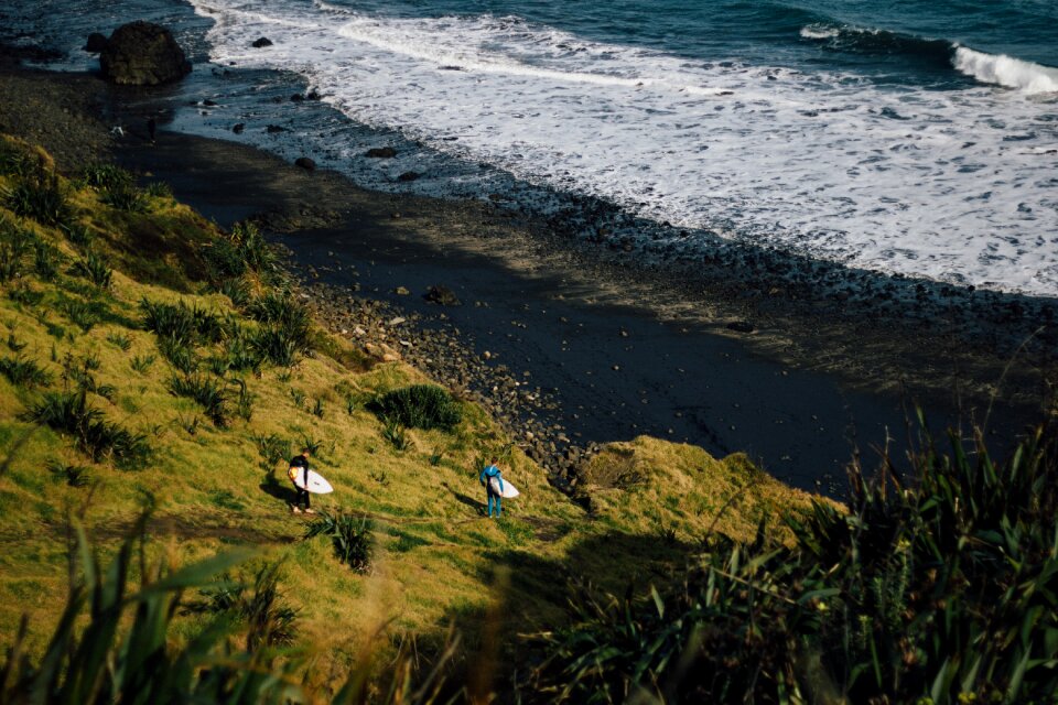 Surfboards surfers water