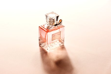 clear perfume bottle photo