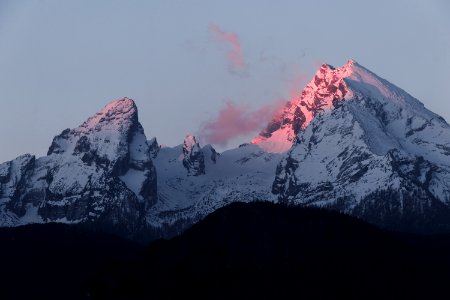 snow covered mountain photo