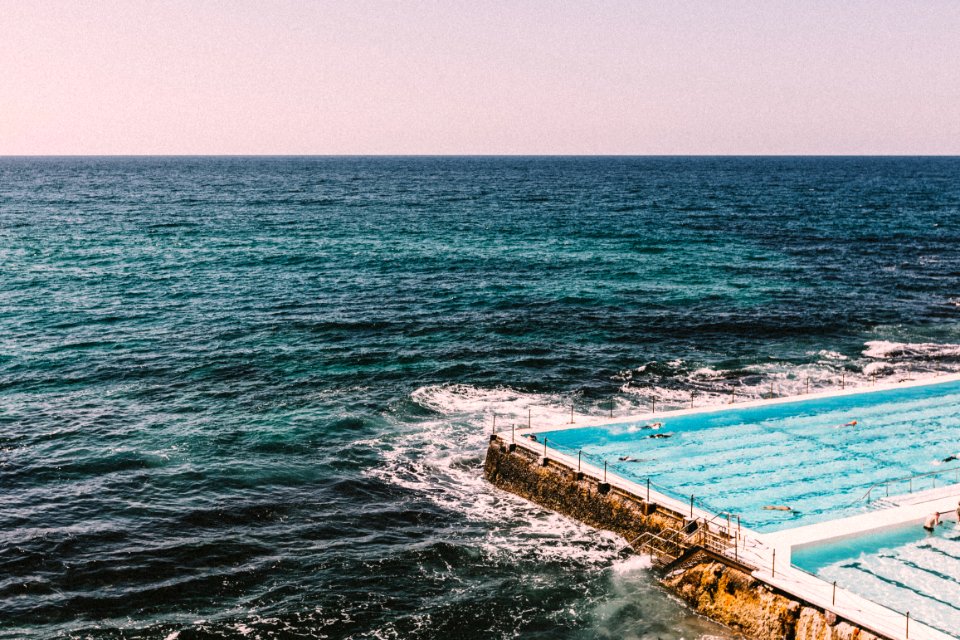 aerial photography of body of water photo