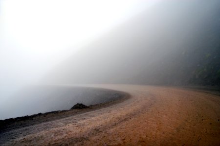 brown sand under gray sky