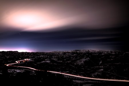 time lapse photography of cars and road