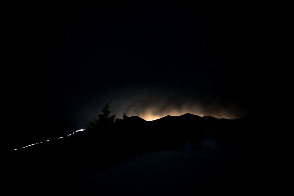 silhouette of mountain