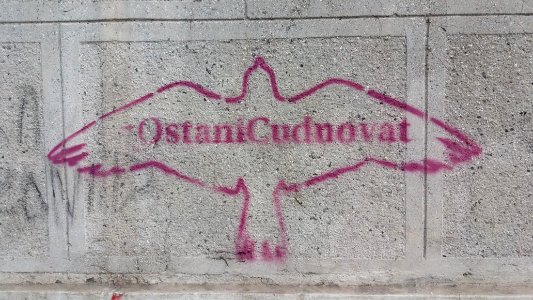 Belgrade, Serbia, Grafitti wall