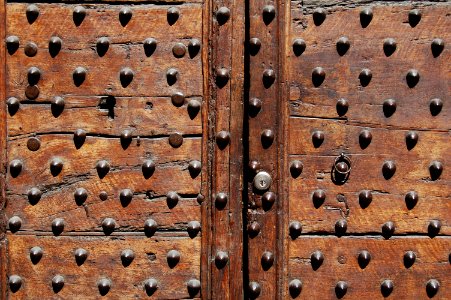 brown wooden door photo