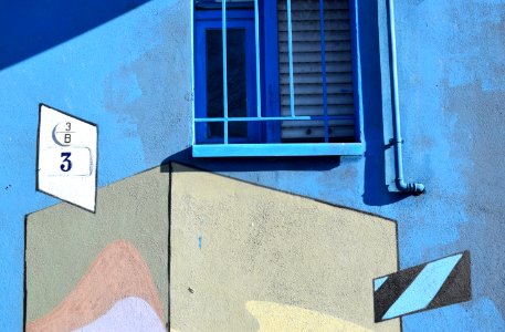 blue window pane