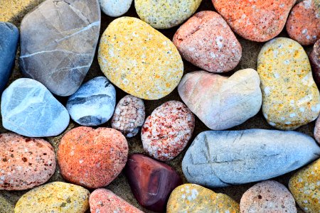 brown yellow and gray stones