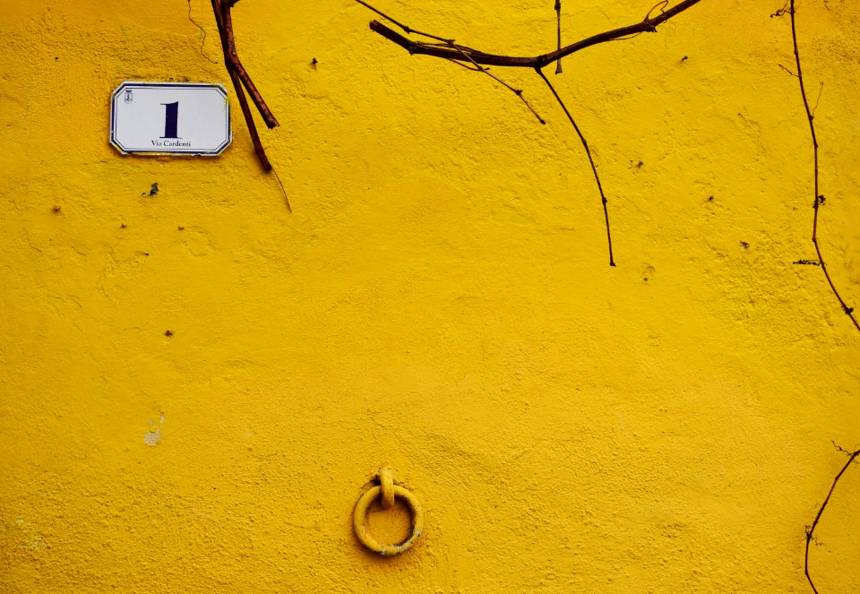 Yellow, Wall, One