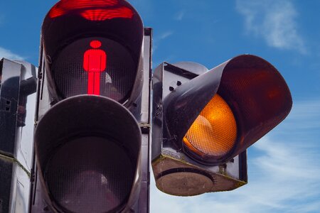 Red attention yellow