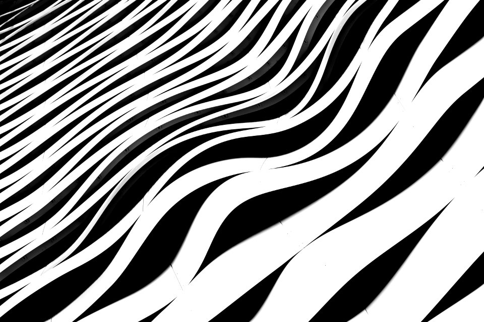 black and white striped
