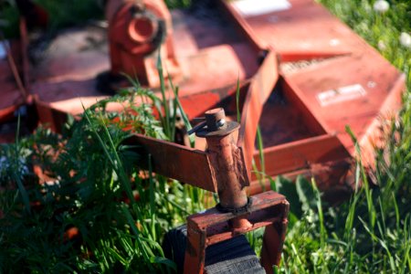 Green, Red, Mower photo