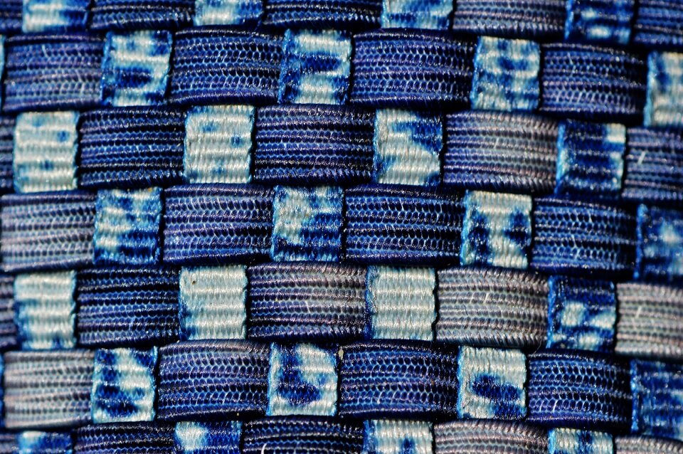 Rubber bands blue pattern retired