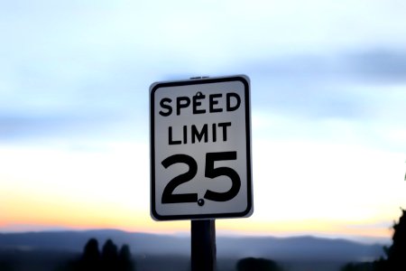 25 speed limit signage photo