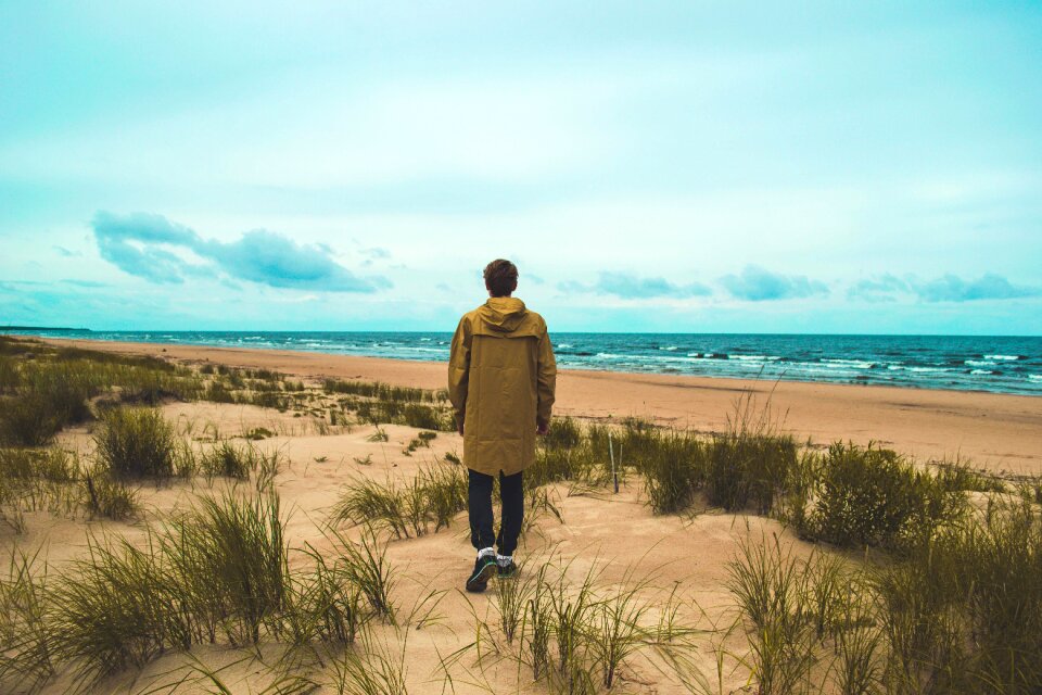 Outdoors person sand