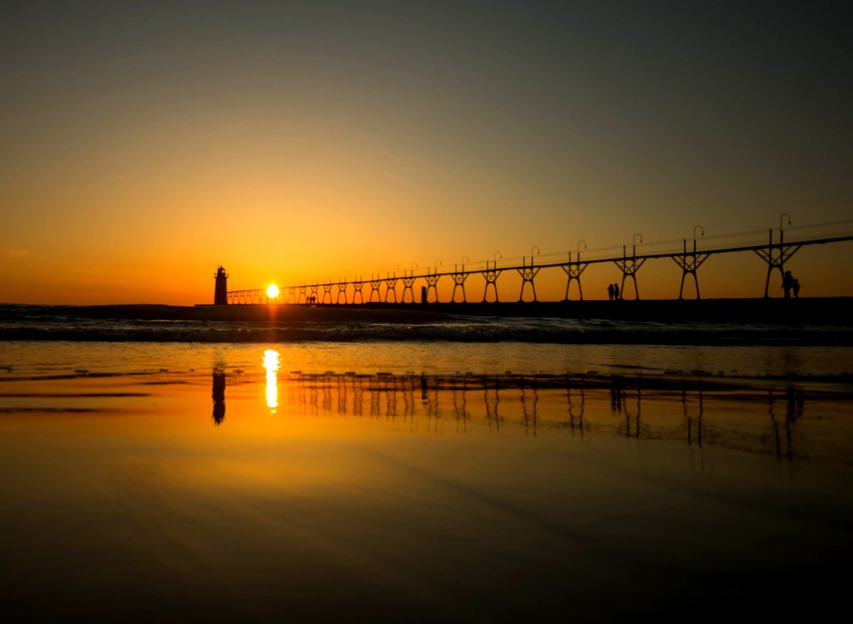 silhouette of bridge