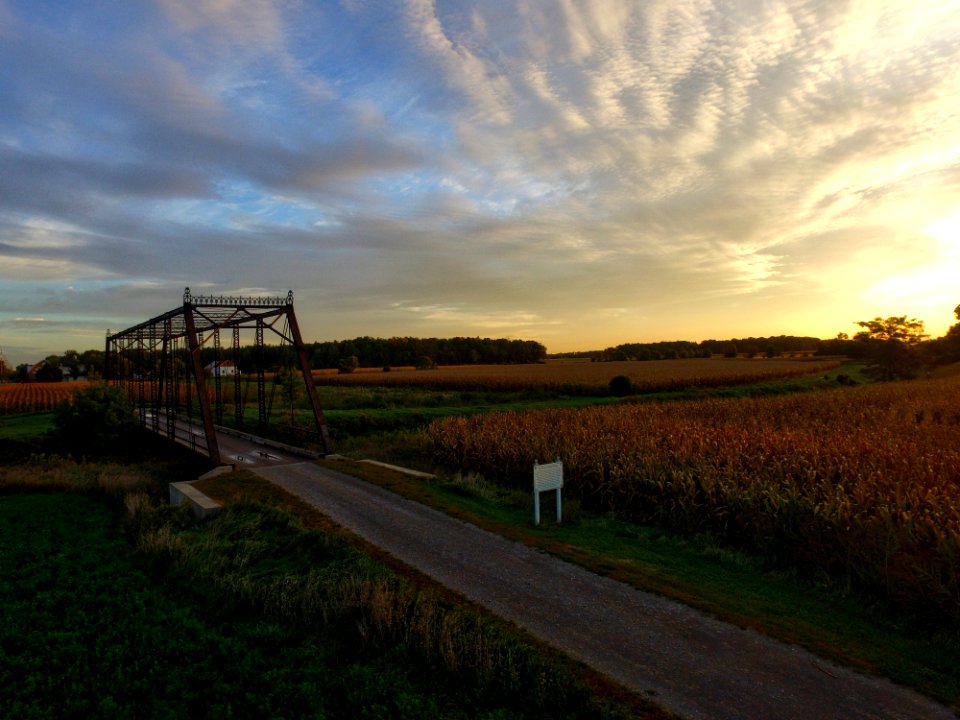 bridge during golden hour photo