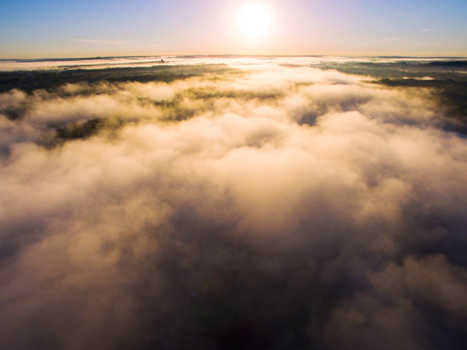 white clouds during sunset photo