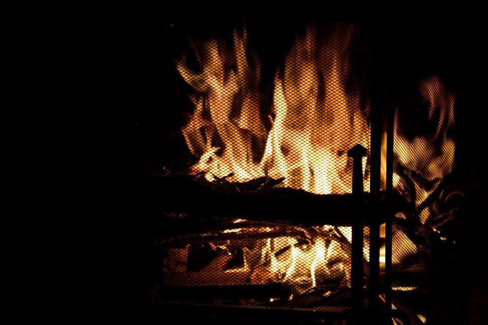 Flame, Heat, Fireplace