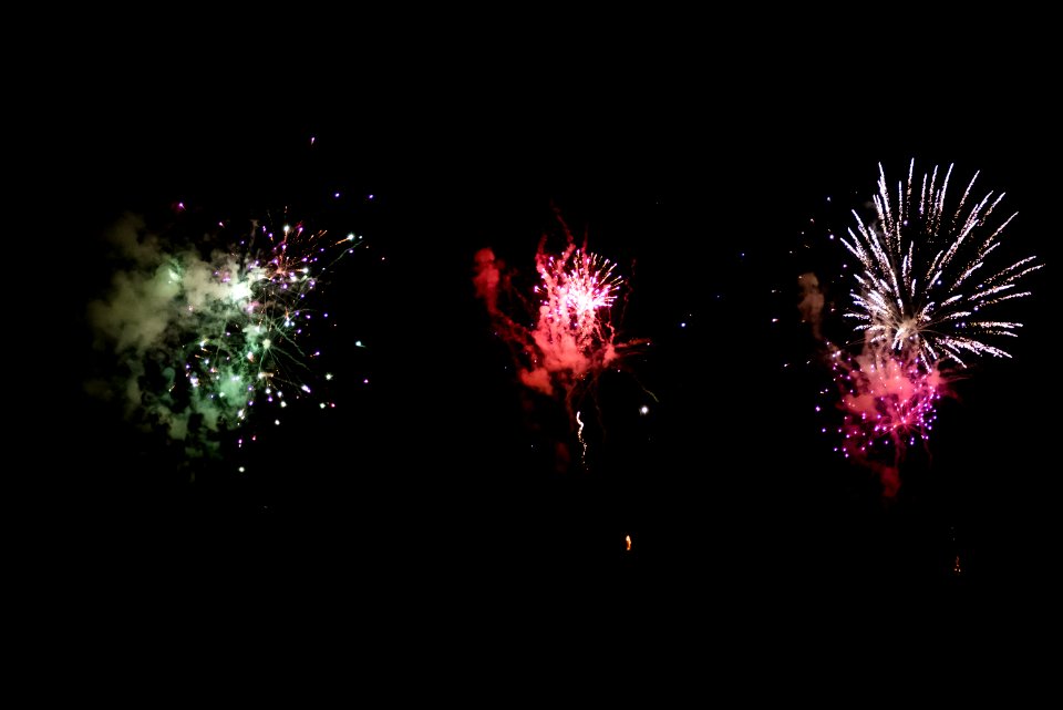 fireworks during night