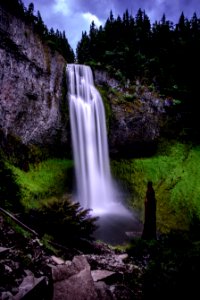 waterfalls in forest photo