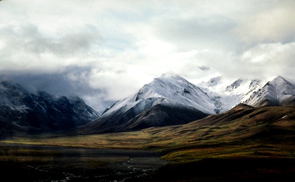 snow-capped mountain under sky