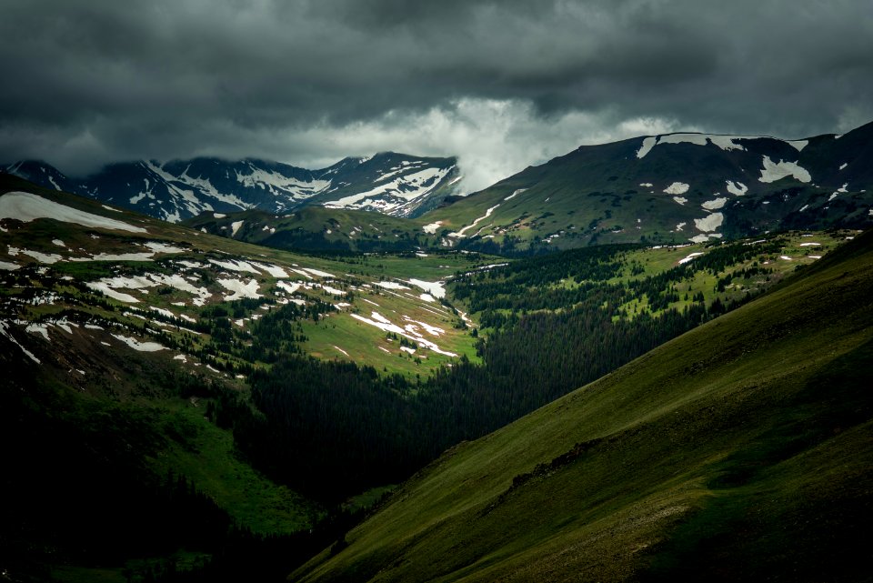 landscape photography of mountain range