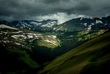 landscape photography of mountain range