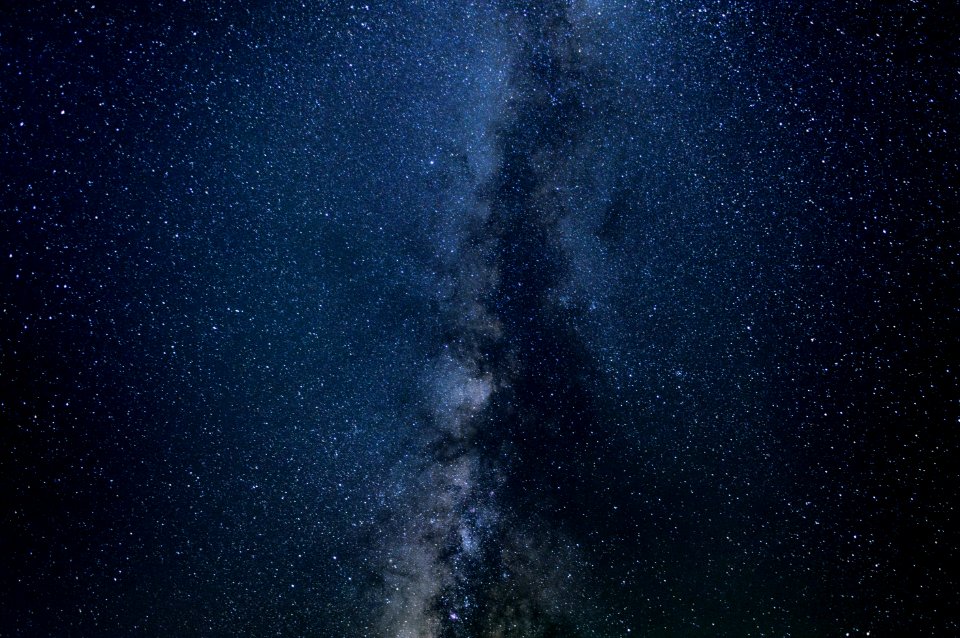blue and black skies with stars