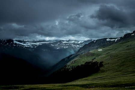 landscape photography of alps mountain photo