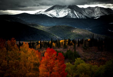 landscape photography of mountains photo