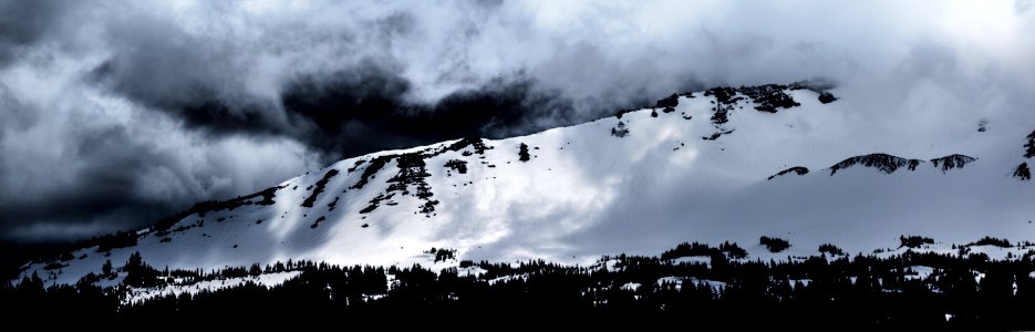 mountain covered with snow