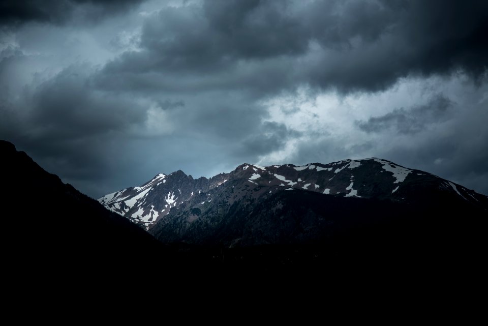 white and black mountain under the cloudy sky during daytime